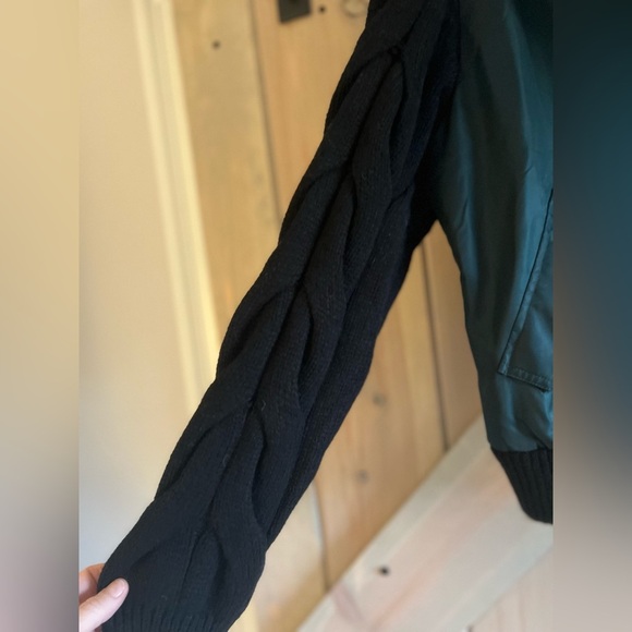 NWT Anthropologie Dolan Sweater Sleeve Bomber Jacket - Picture 4 of 11